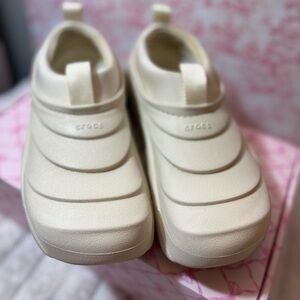 CROCS Kids Cream Slippers